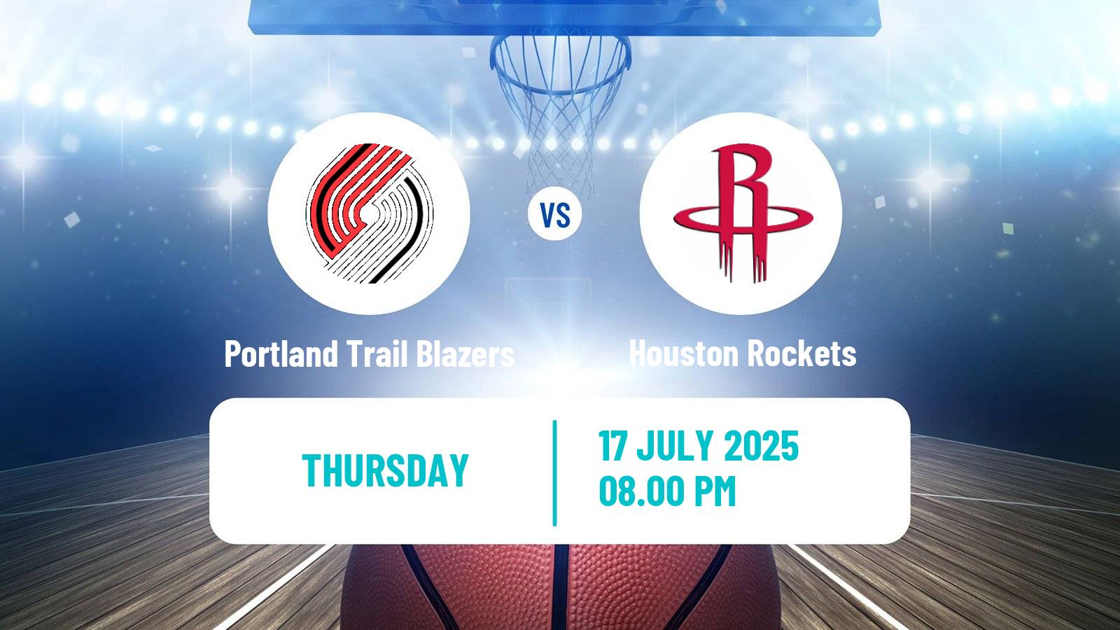 Basketball NBA Las Vegas Summer League Portland Trail Blazers - Houston Rockets