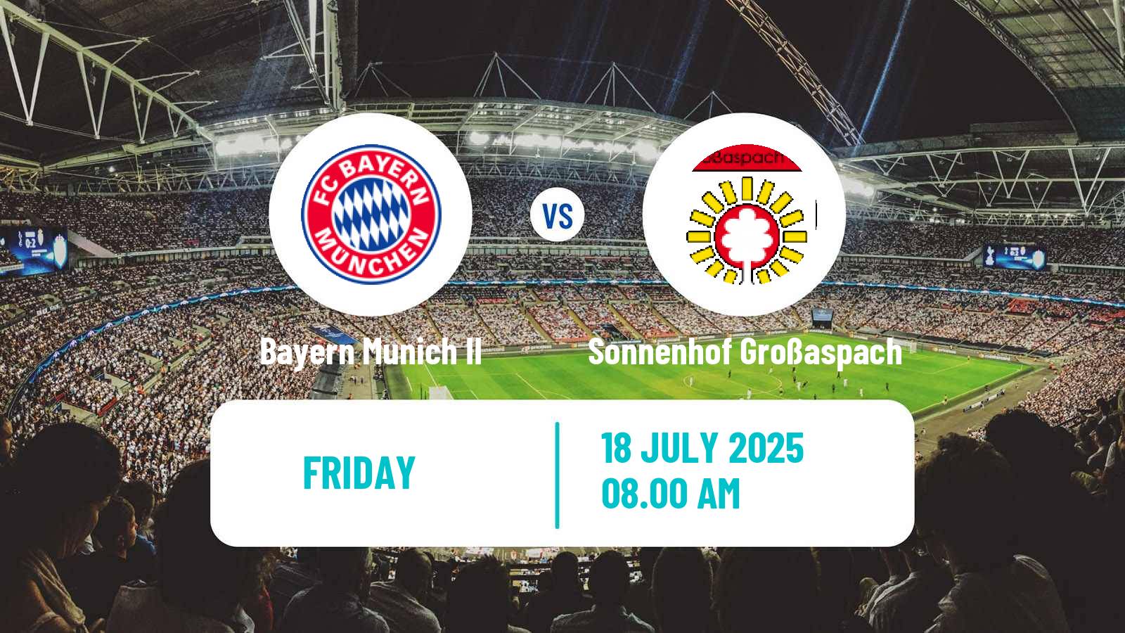 Soccer Club Friendly Bayern Munich II - Sonnenhof Großaspach