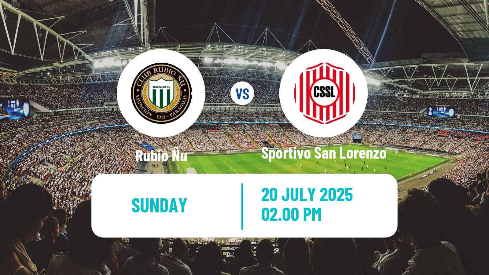 Soccer Paraguayan Division Intermedia Rubio Ñu - Sportivo San Lorenzo