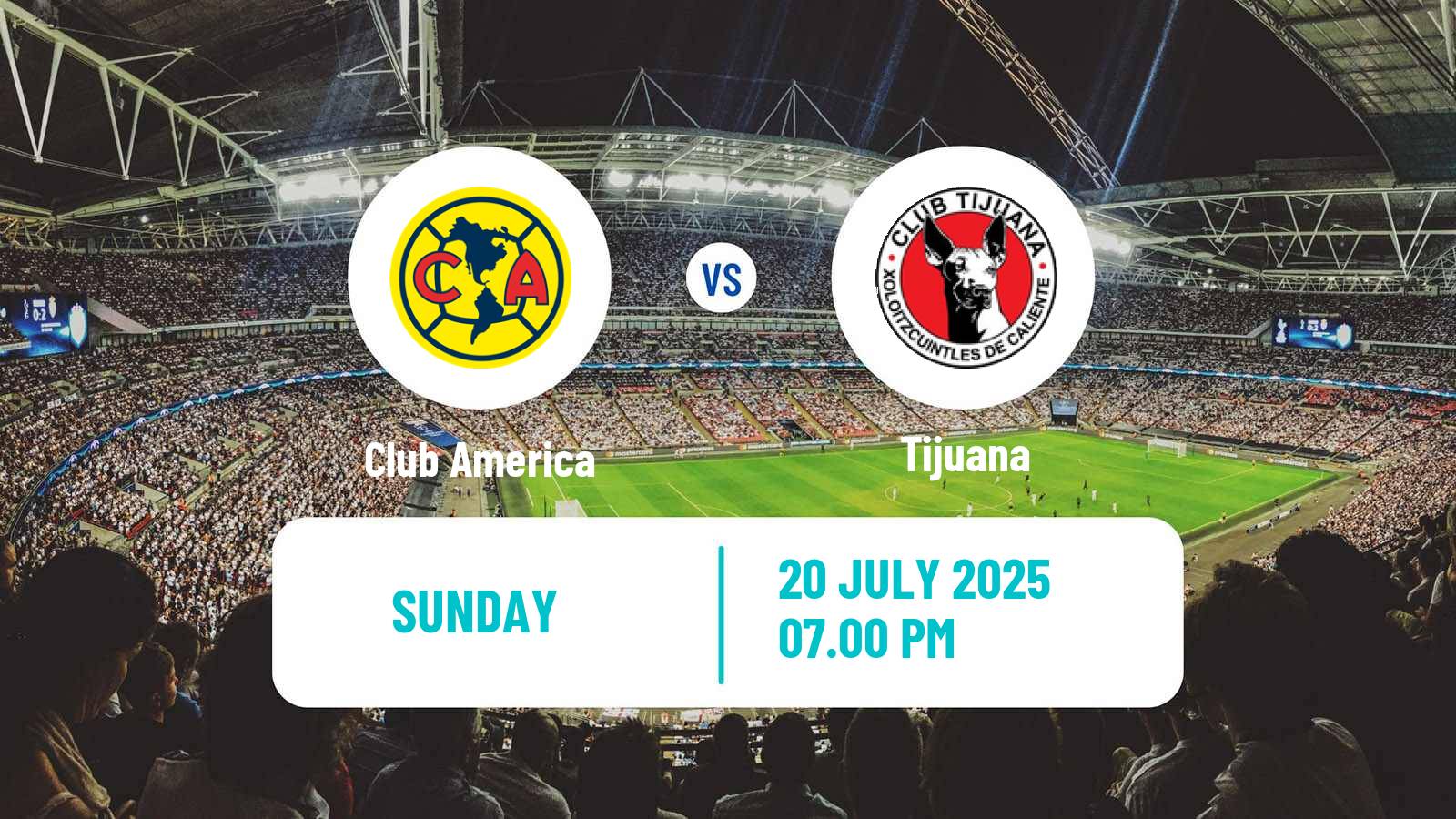 Soccer Mexican Liga MX Women Club America - Tijuana