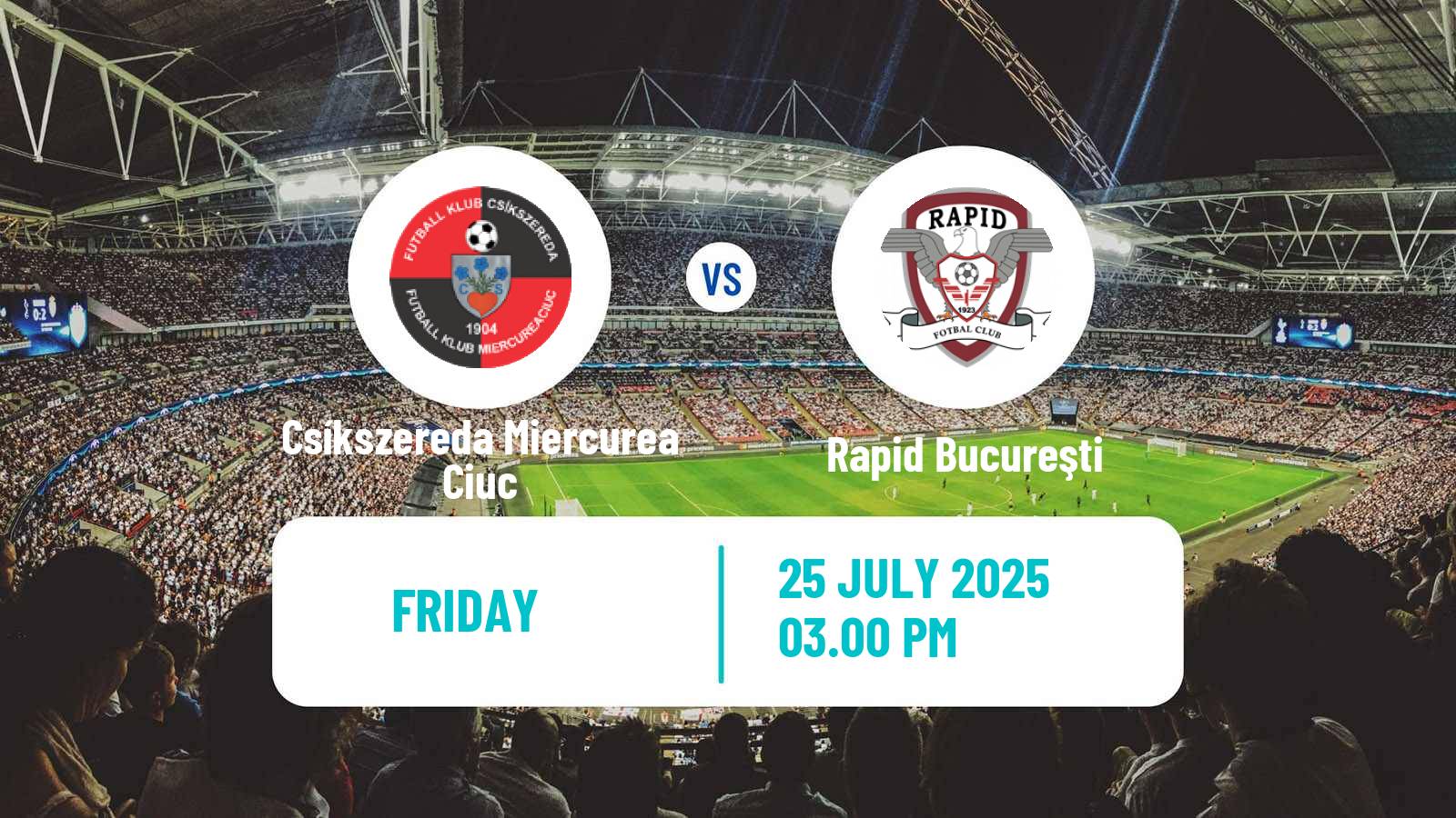 Soccer Romanian Liga 1 Csíkszereda Miercurea Ciuc - Rapid Bucureşti