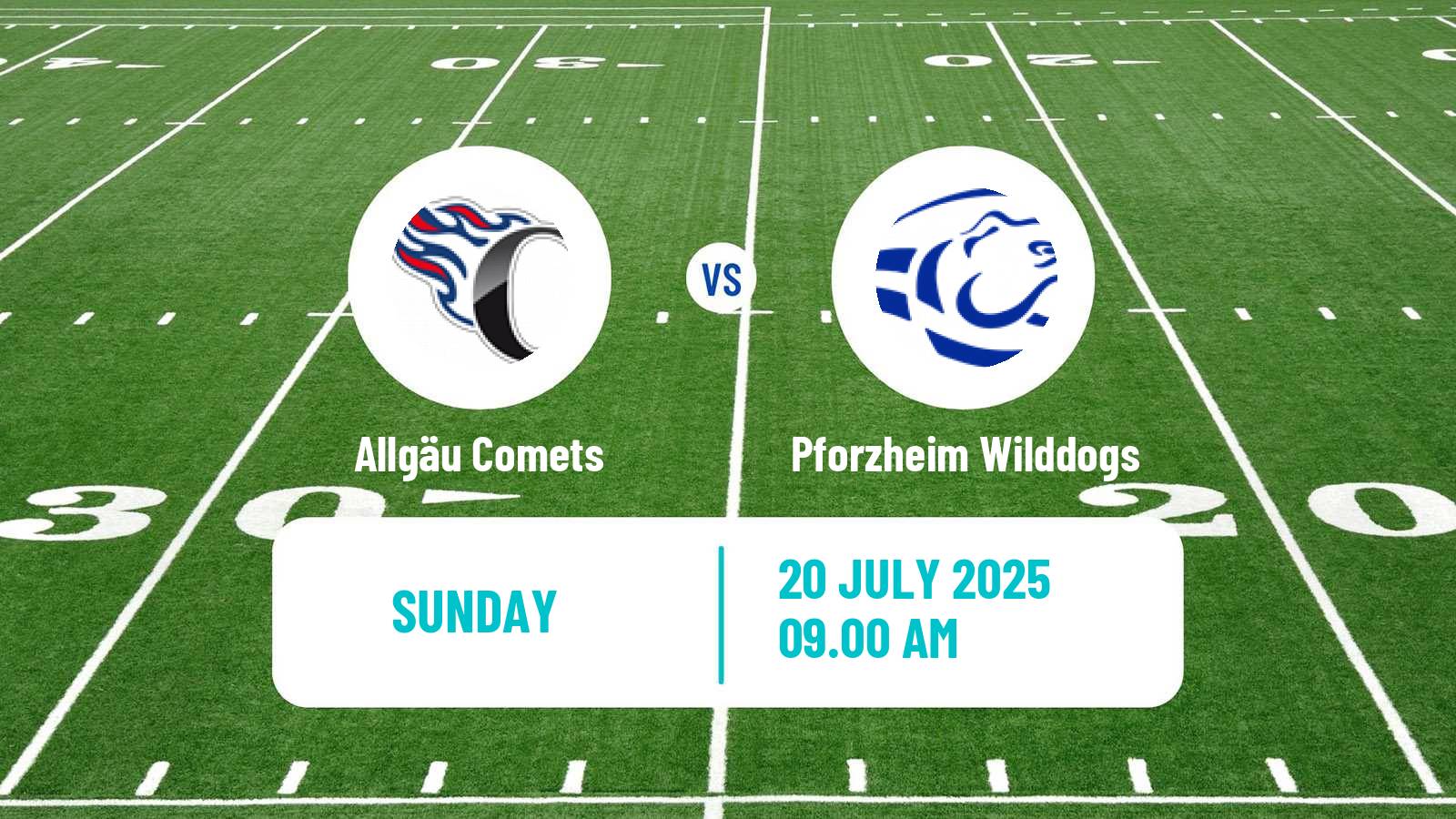 American football German GFL Allgäu Comets - Pforzheim Wilddogs
