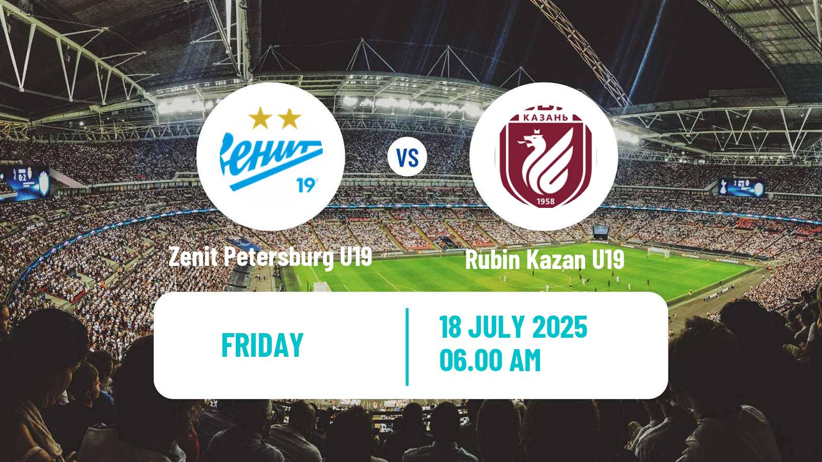 Soccer Russian Youth League Zenit Petersburg U19 - Rubin Kazan U19