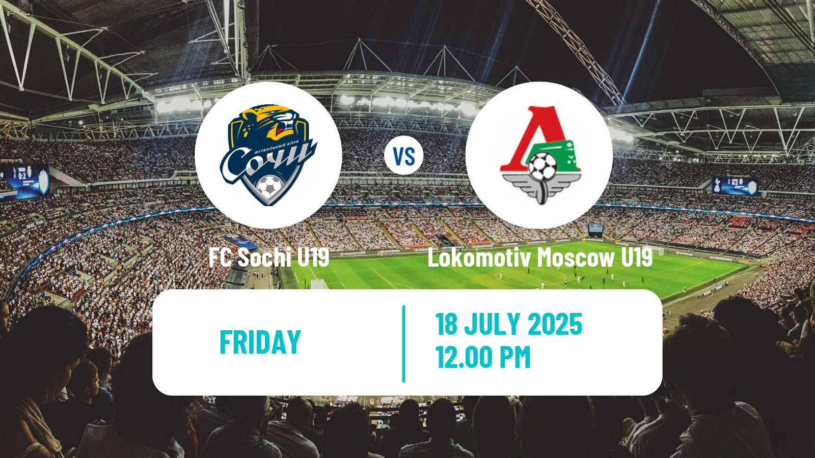 Soccer Russian Youth League Sochi U19 - Lokomotiv Moscow U19