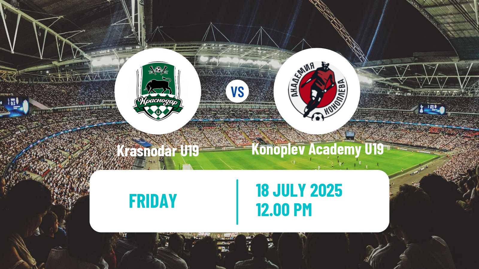 Soccer Russian Youth League Krasnodar U19 - Konoplev Academy U19