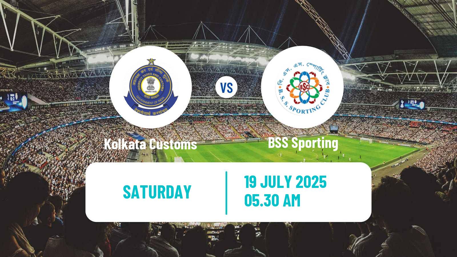 Soccer Calcutta Premier Division Kolkata Customs - BSS Sporting