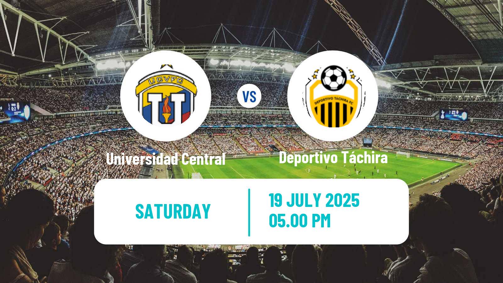 Soccer Venezuelan Primera Division Universidad Central - Deportivo Táchira