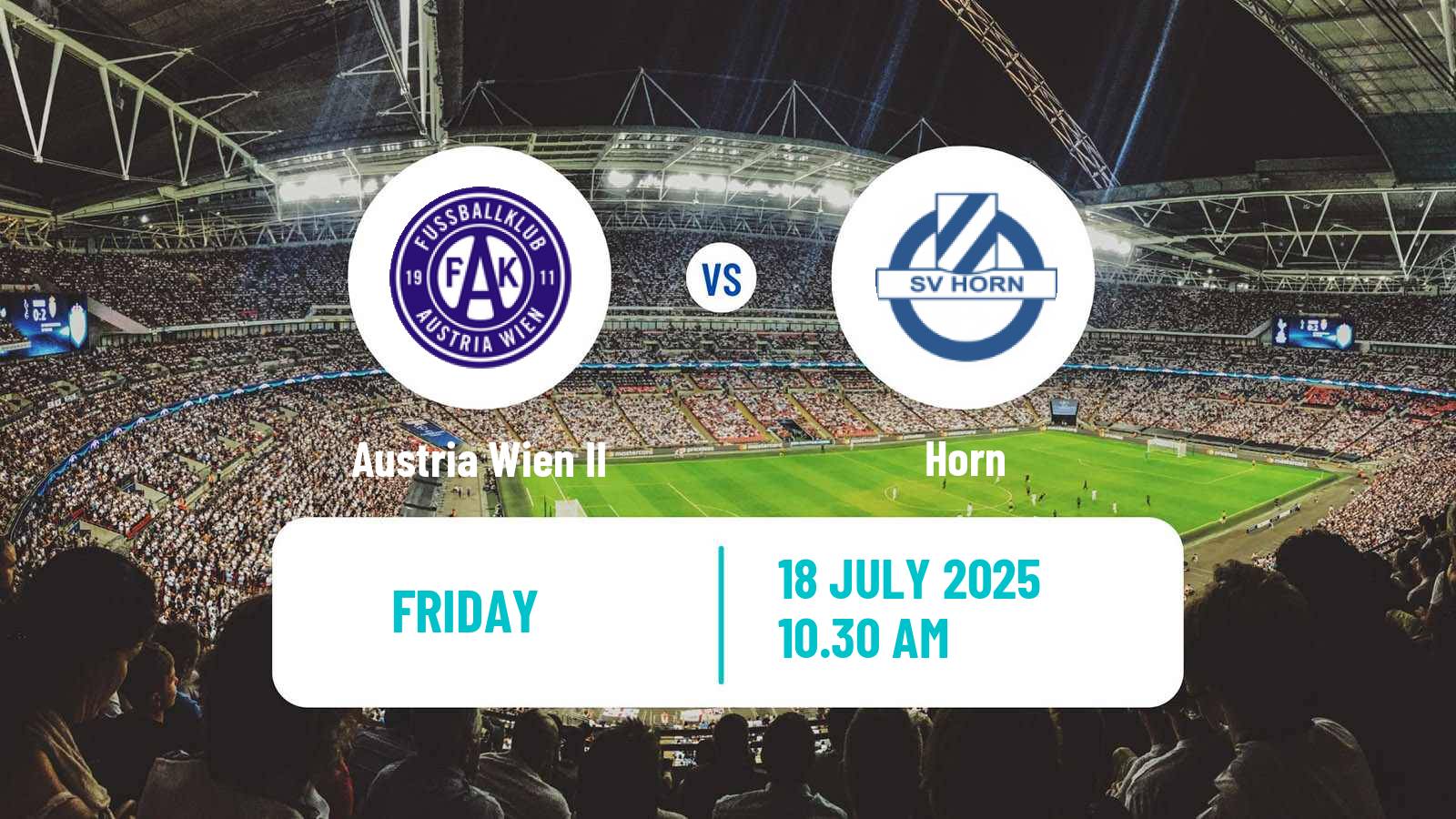Soccer Club Friendly Austria Wien II - Horn