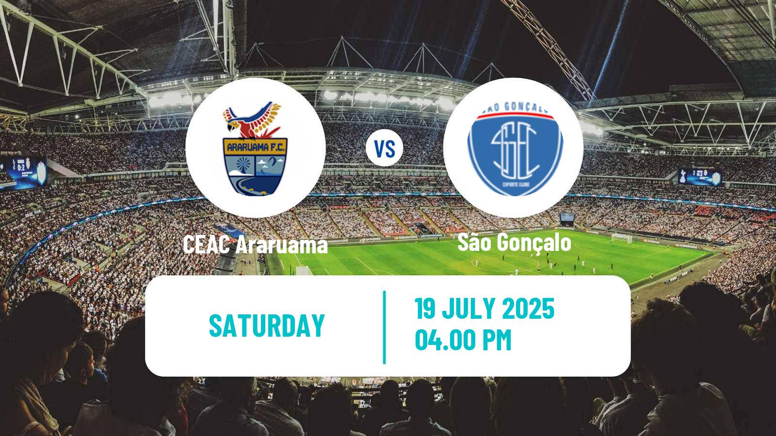 Soccer Brazilian Campeonato Carioca 2 CEAC Araruama - São Gonçalo