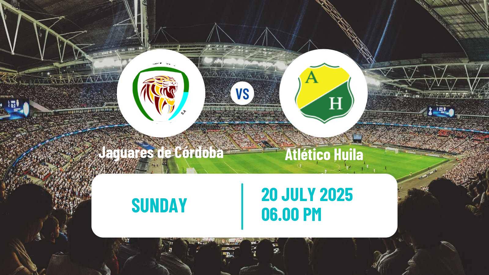 Soccer Colombian Primera B Jaguares de Córdoba - Atlético Huila