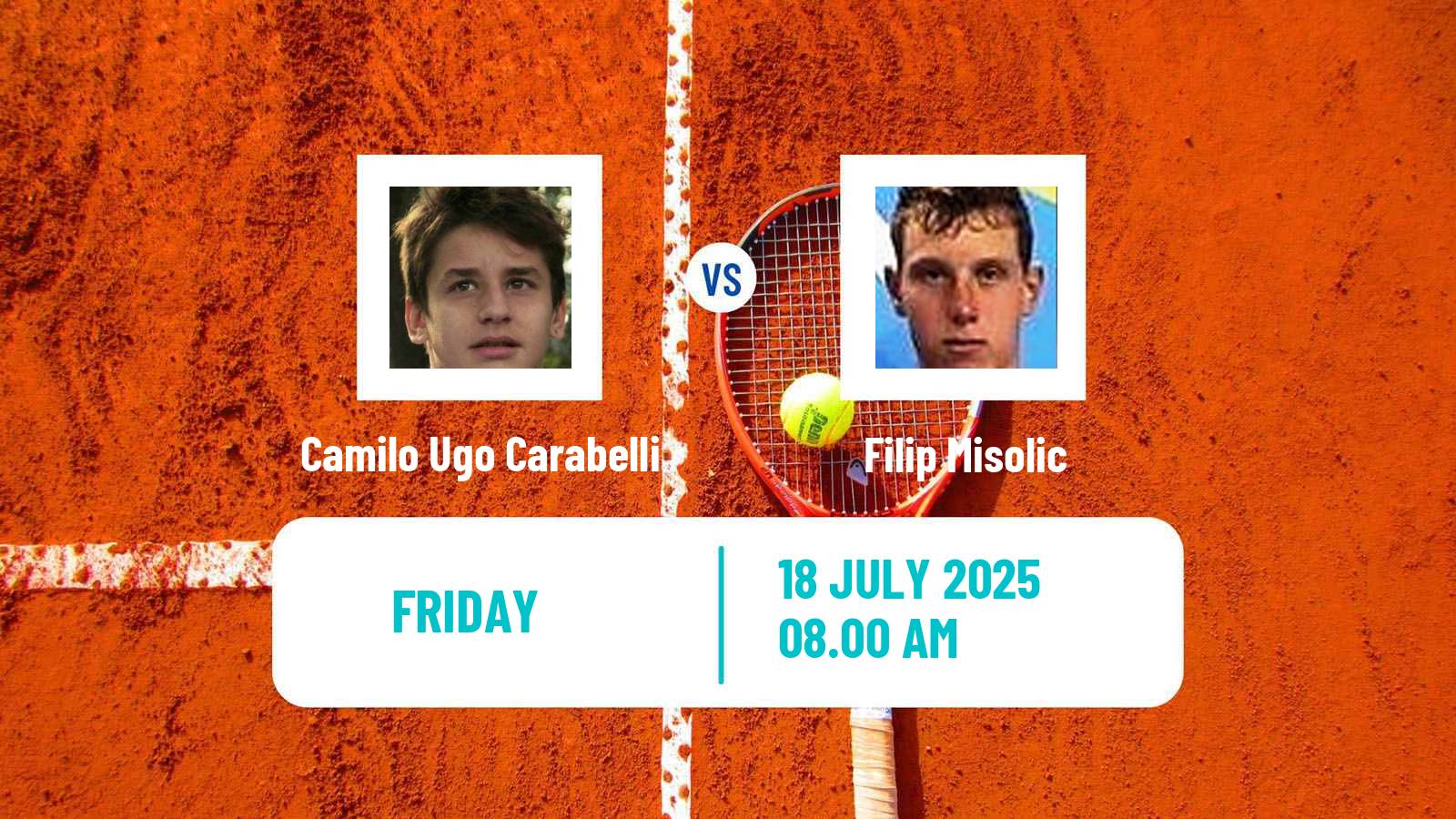 Tennis ATP Bastad Camilo Ugo Carabelli - Filip Misolic