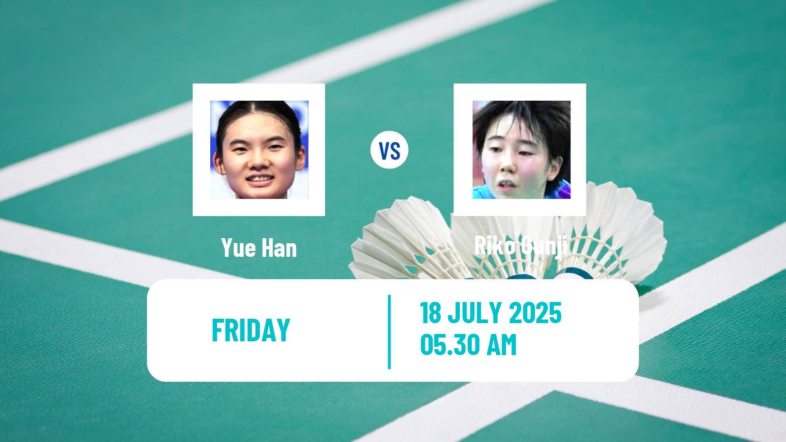 Badminton BWF World Tour Japan Open Women Yue Han - Riko Gunji