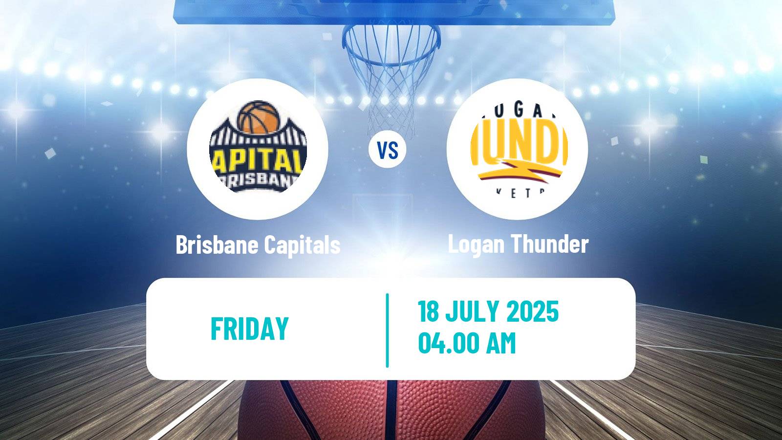 Basketball Australian NBL1 North Women Brisbane Capitals - Logan Thunder