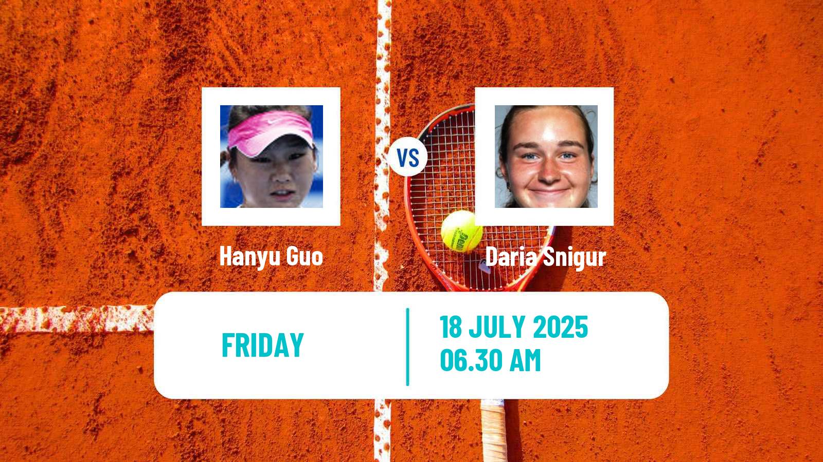Tennis ITF W75 Vitoria Gasteiz Women Hanyu Guo - Daria Snigur