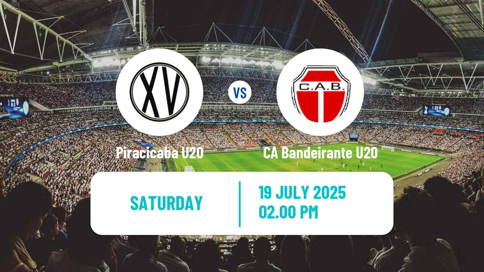 Soccer Brazilian Paulista U20 Piracicaba U20 - CA Bandeirante U20