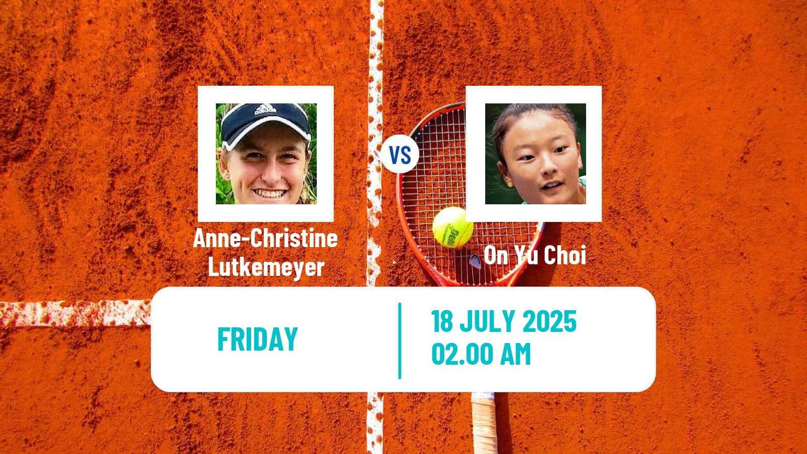 Tennis ITF W15 Luan Women Anne-Christine Lutkemeyer - On Yu Choi