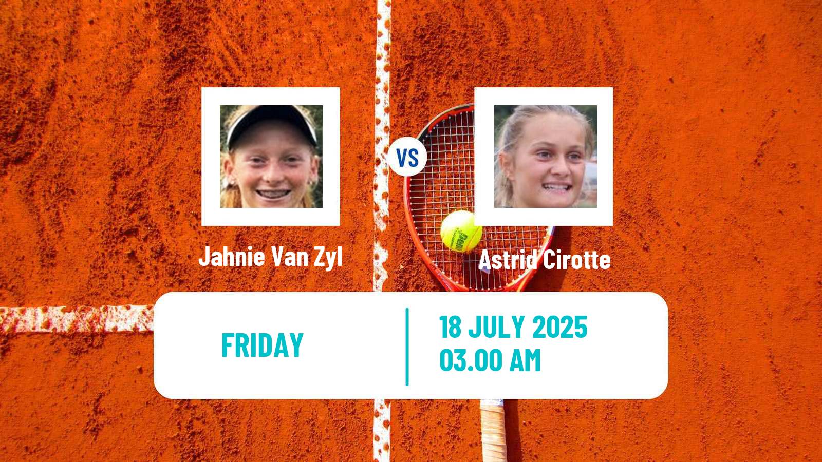 Tennis ITF W15 Hillcrest 2 Women Jahnie Van Zyl - Astrid Cirotte
