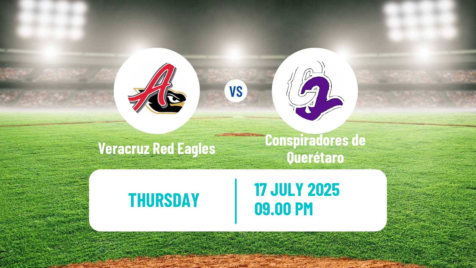 Baseball LMB Veracruz Red Eagles - Conspiradores de Querétaro