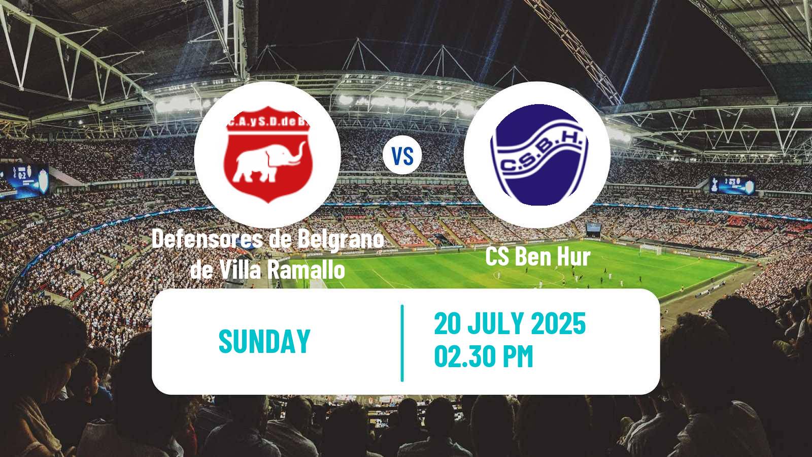 Soccer Argentinian Torneo Federal Defensores de Belgrano de Villa Ramallo - Ben Hur