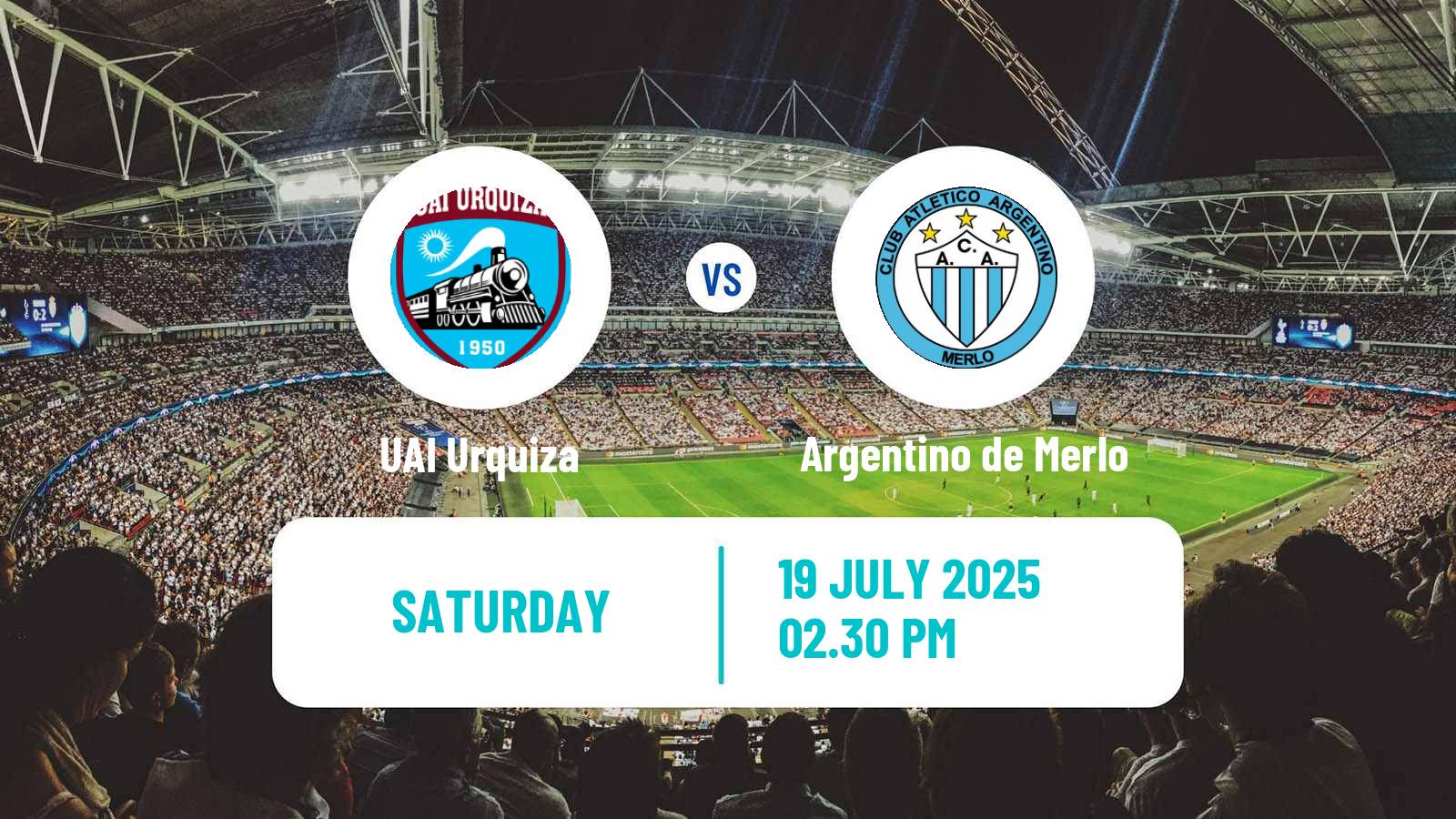 Soccer Argentinian Primera B UAI Urquiza - Argentino de Merlo