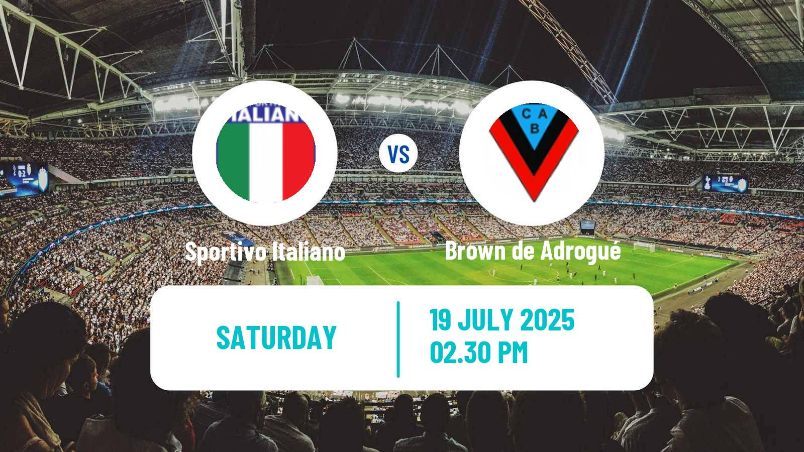 Soccer Argentinian Primera B Sportivo Italiano - Brown de Adrogué