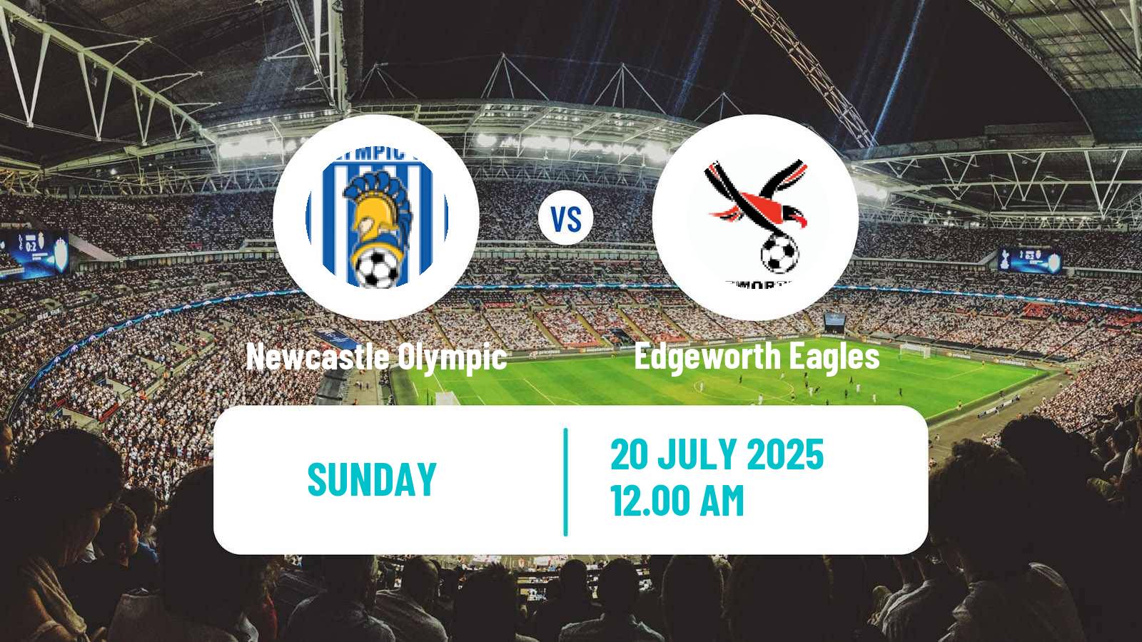 Soccer Australian NPL Northern NSW Newcastle Olympic - Edgeworth Eagles
