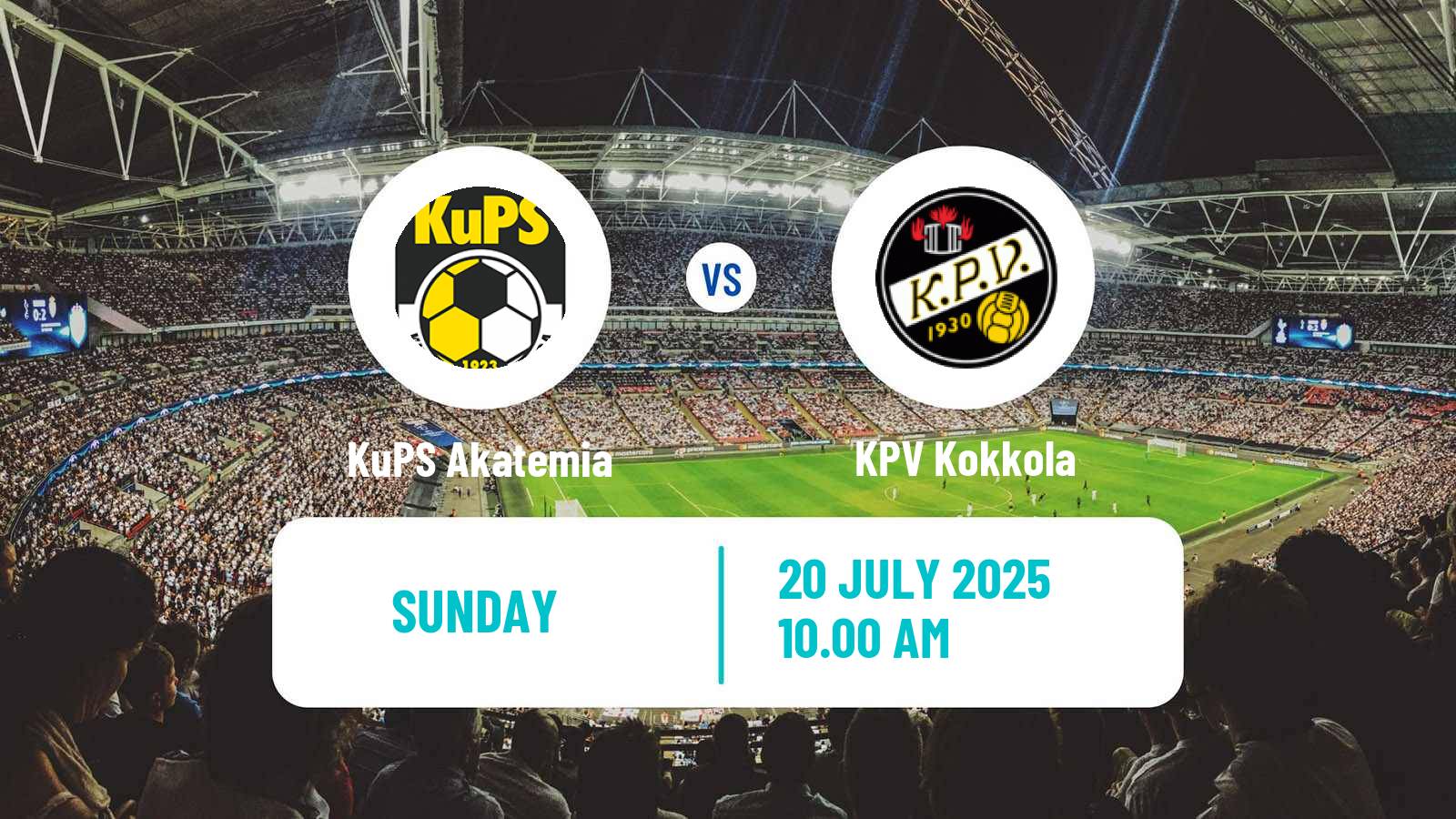 Soccer Finnish Ykkonen KuPS Akatemia - KPV Kokkola
