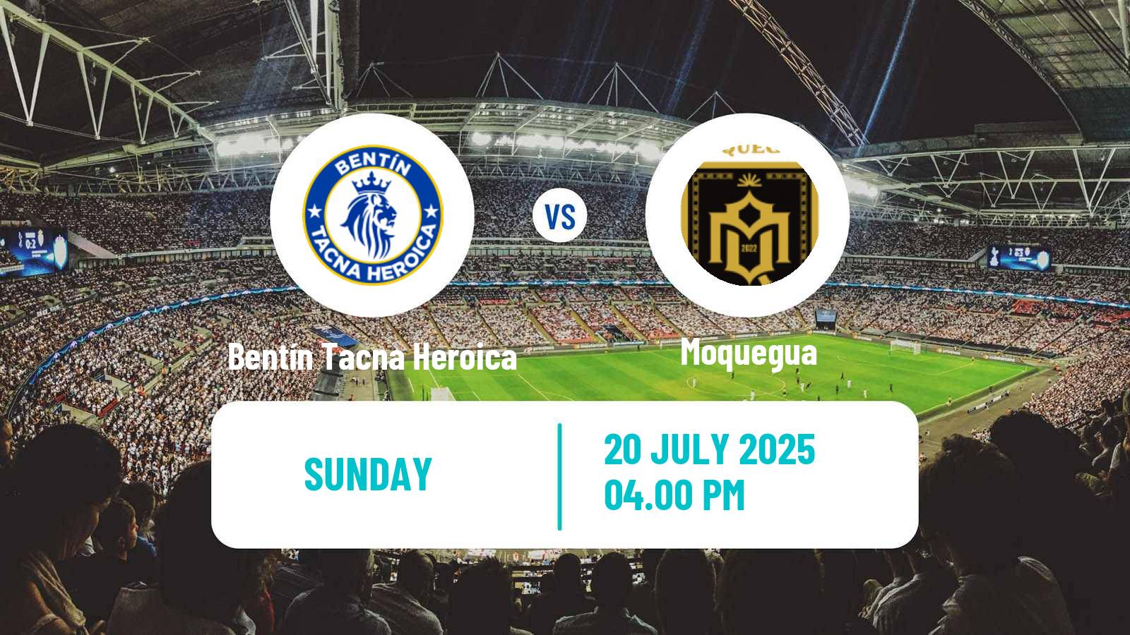 Soccer Peruvian Liga 2 Bentín Tacna Heroica - Moquegua