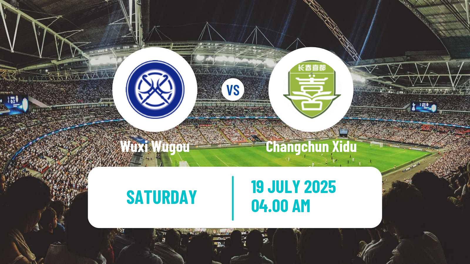Soccer Chinese Yi League Wuxi Wugou - Changchun Xidu
