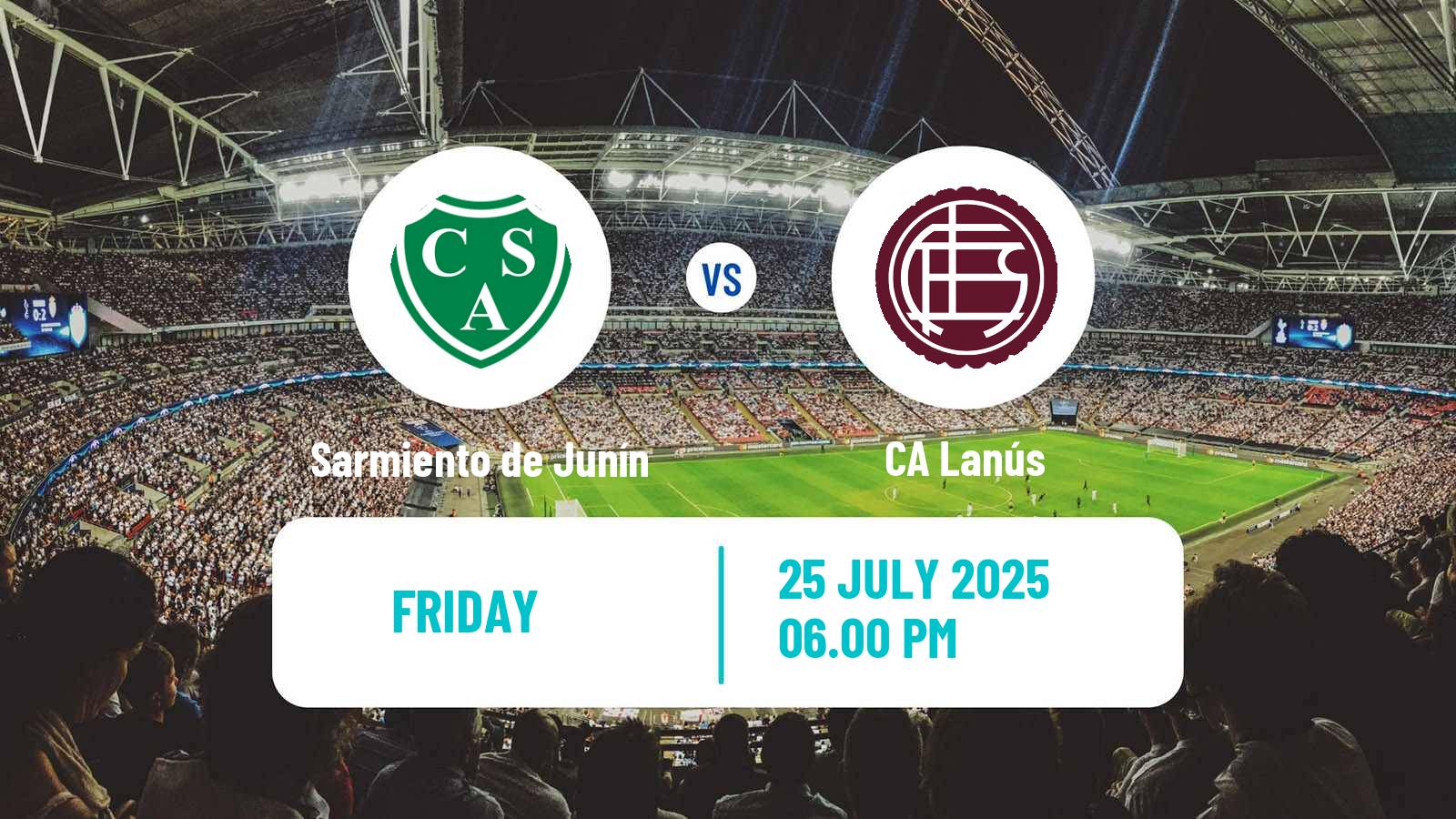Soccer Argentinian Liga Profesional Sarmiento de Junín - Lanús