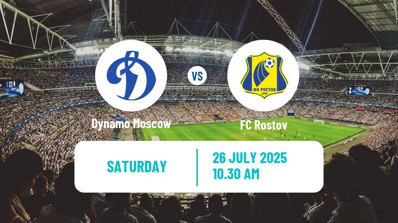 Soccer Russian Premier League Dynamo Moscow - Rostov