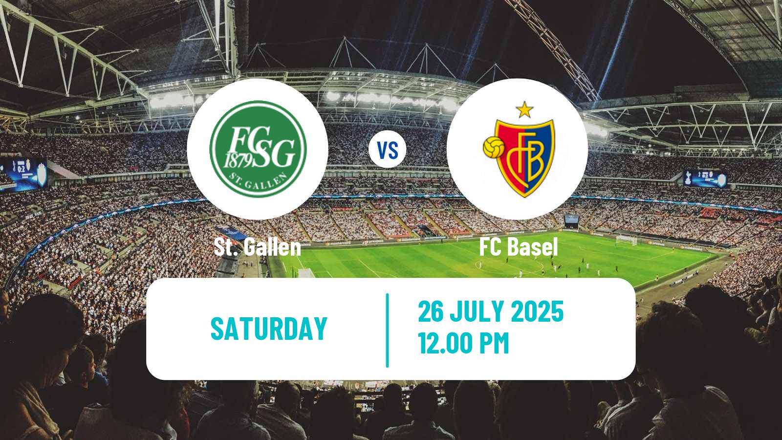 Soccer Swiss Super League St. Gallen - Basel