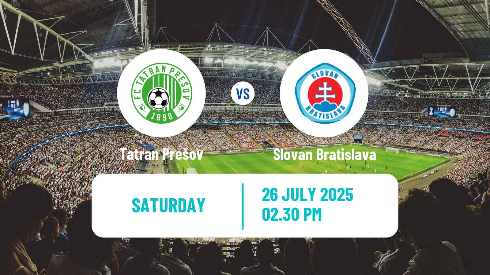 Soccer Slovak Superliga Tatran Prešov - Slovan Bratislava