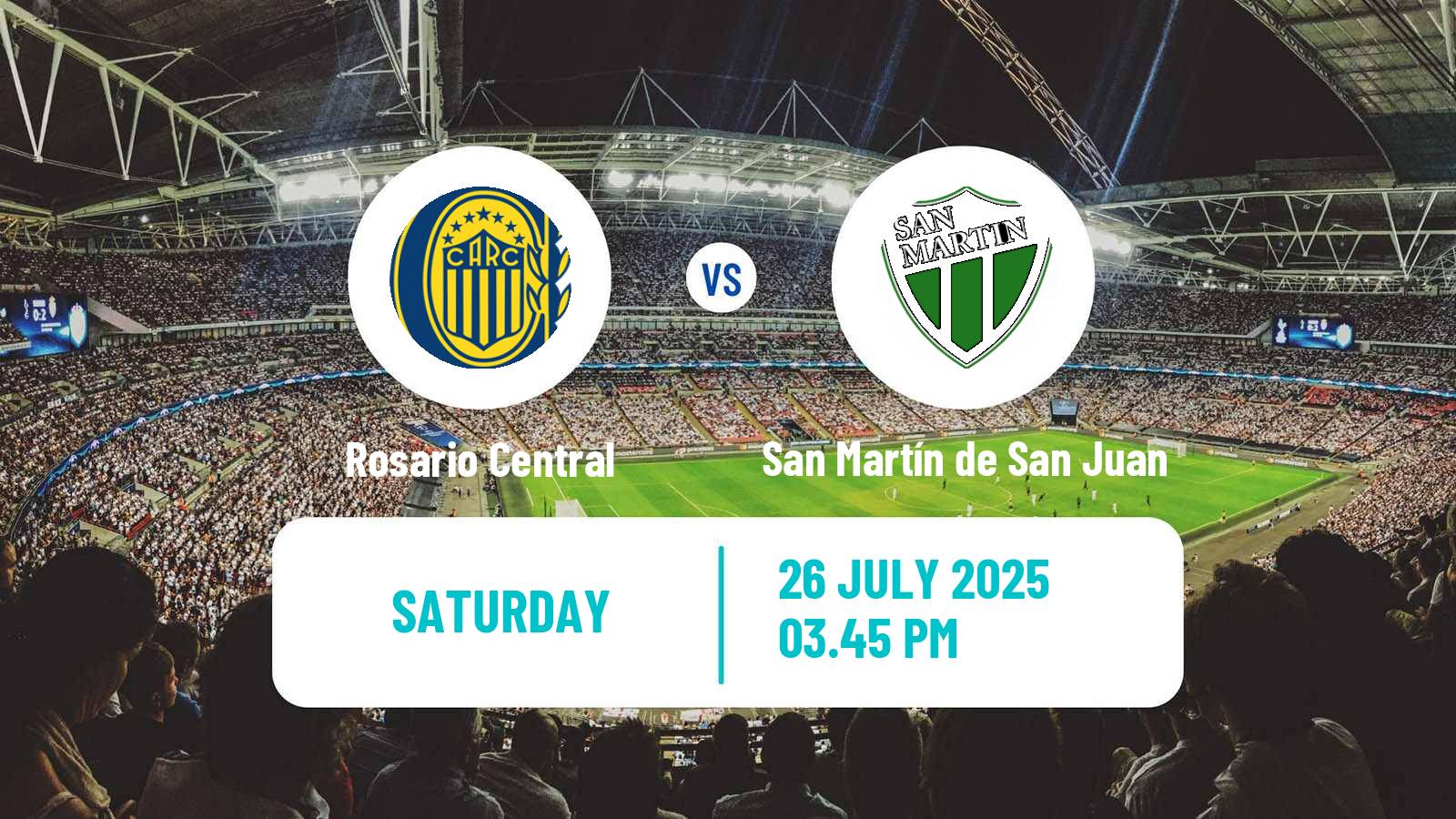 Soccer Argentinian Liga Profesional Rosario Central - San Martín de San Juan