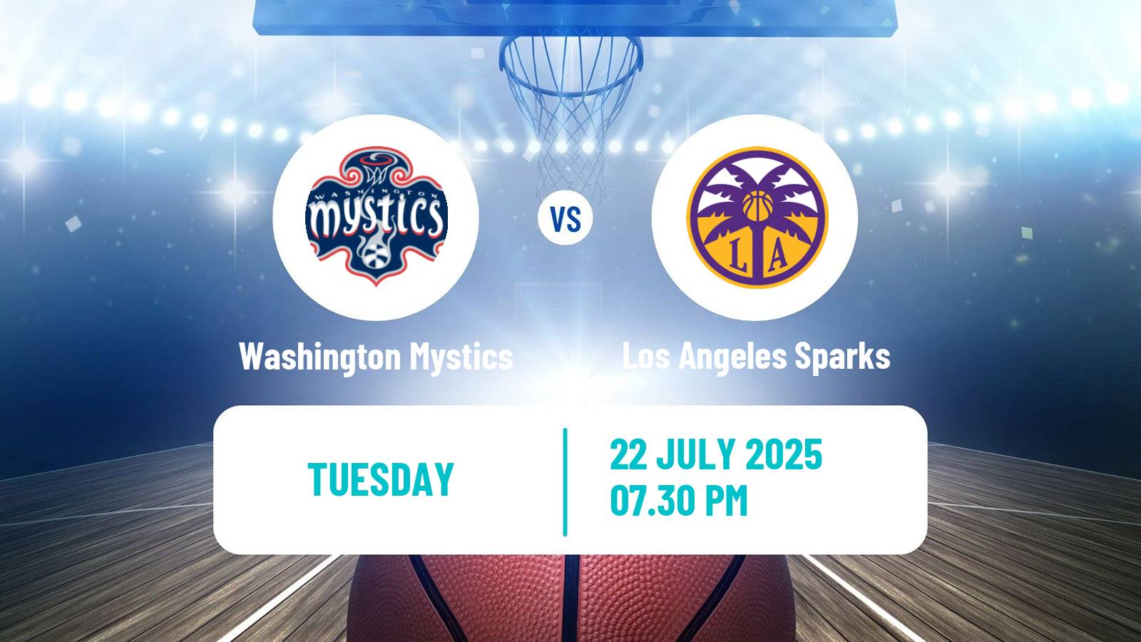 Basketball WNBA Washington Mystics - Los Angeles Sparks