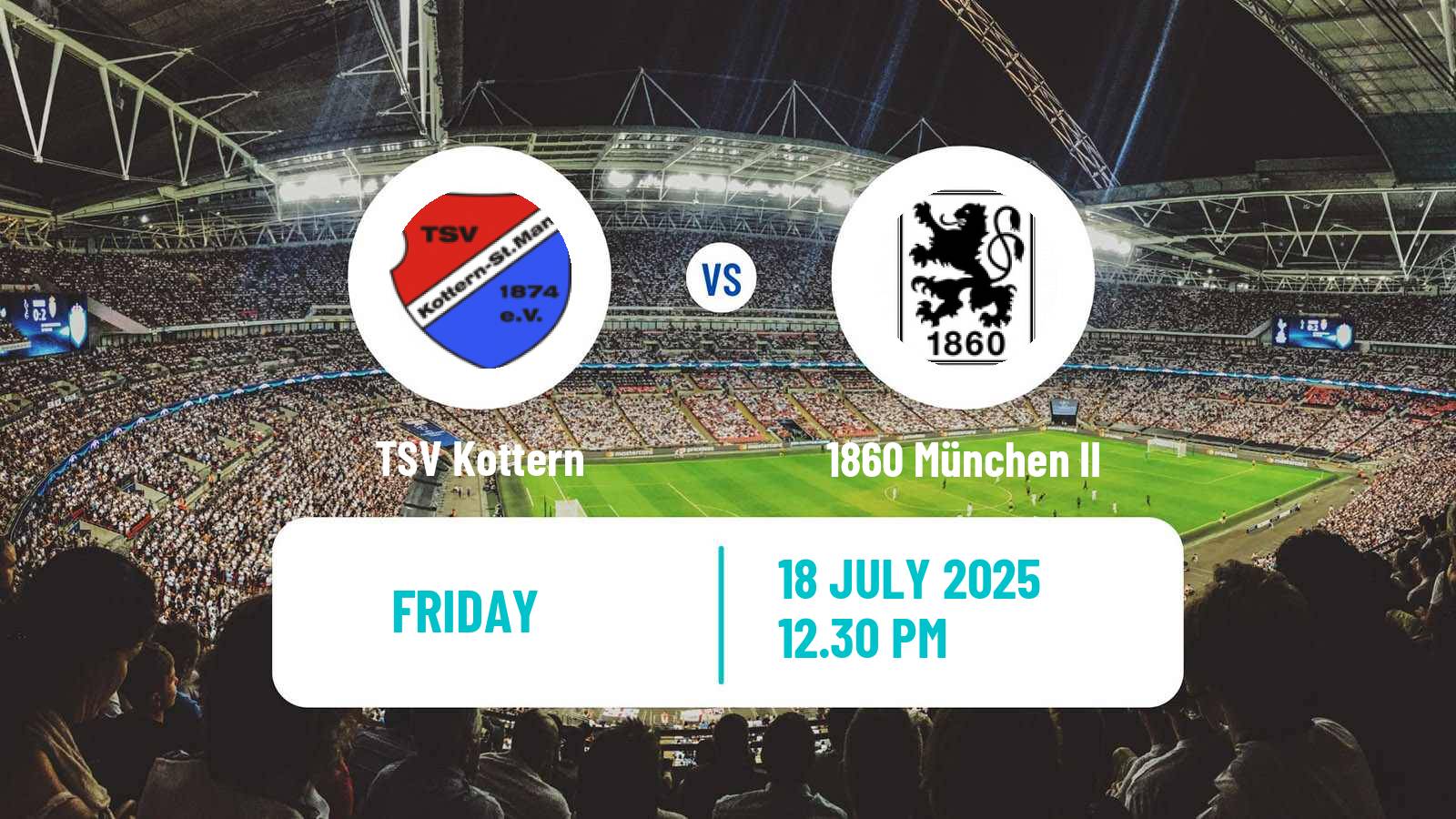 Soccer German Oberliga Bayern Süd TSV Kottern - 1860 München II