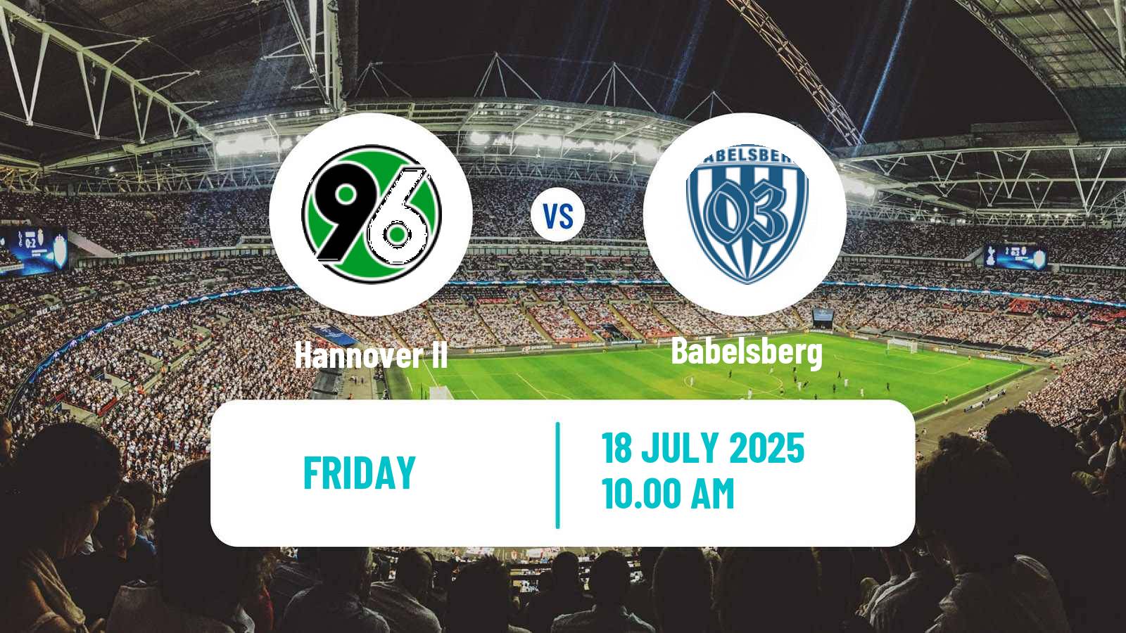 Soccer Club Friendly Hannover II - Babelsberg