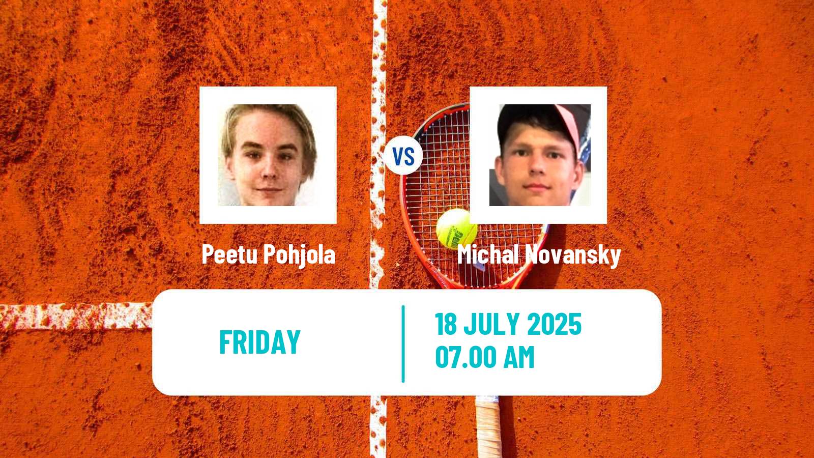 Tennis ITF M15 Poprad Men Peetu Pohjola - Michal Novansky