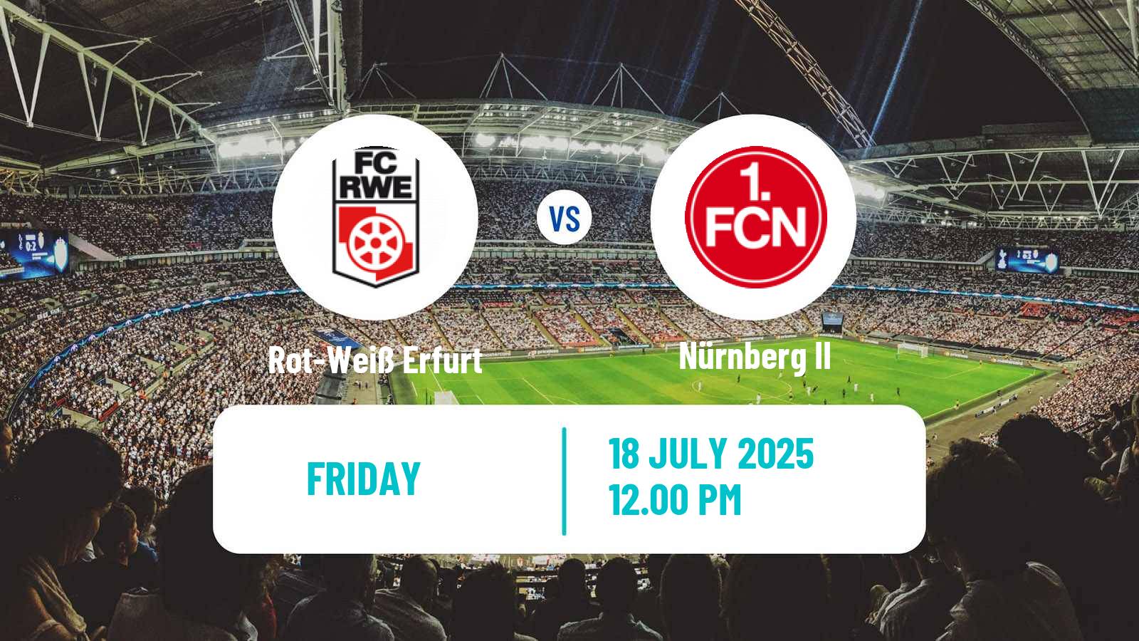 Soccer Club Friendly Rot-Weiß Erfurt - Nürnberg II
