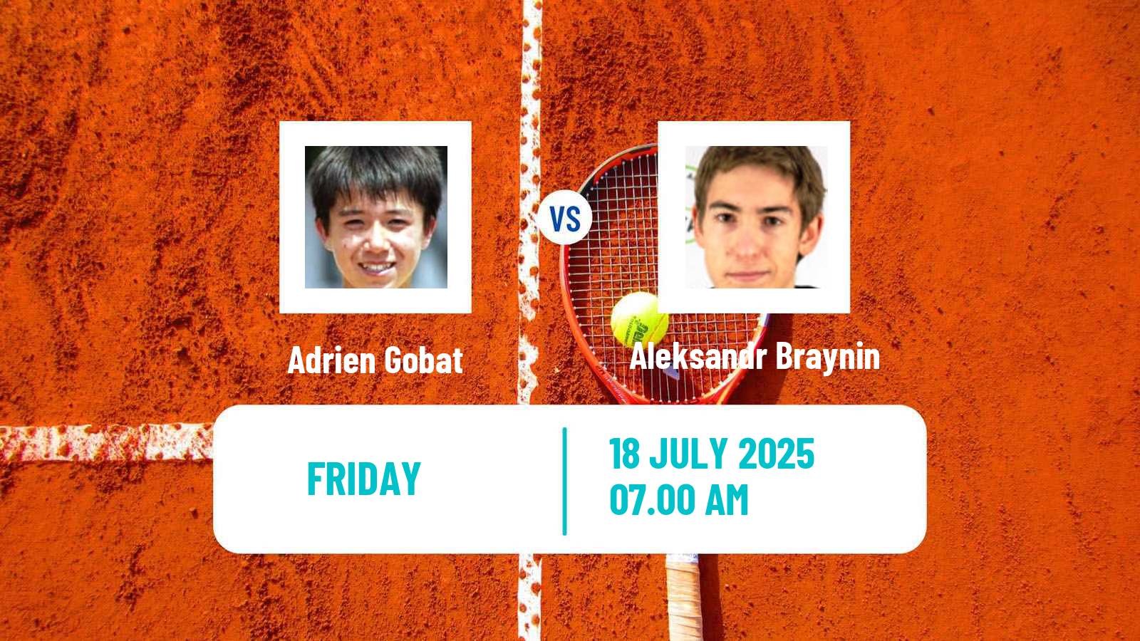 Tennis ITF M15 Poprad Men Adrien Gobat - Aleksandr Braynin