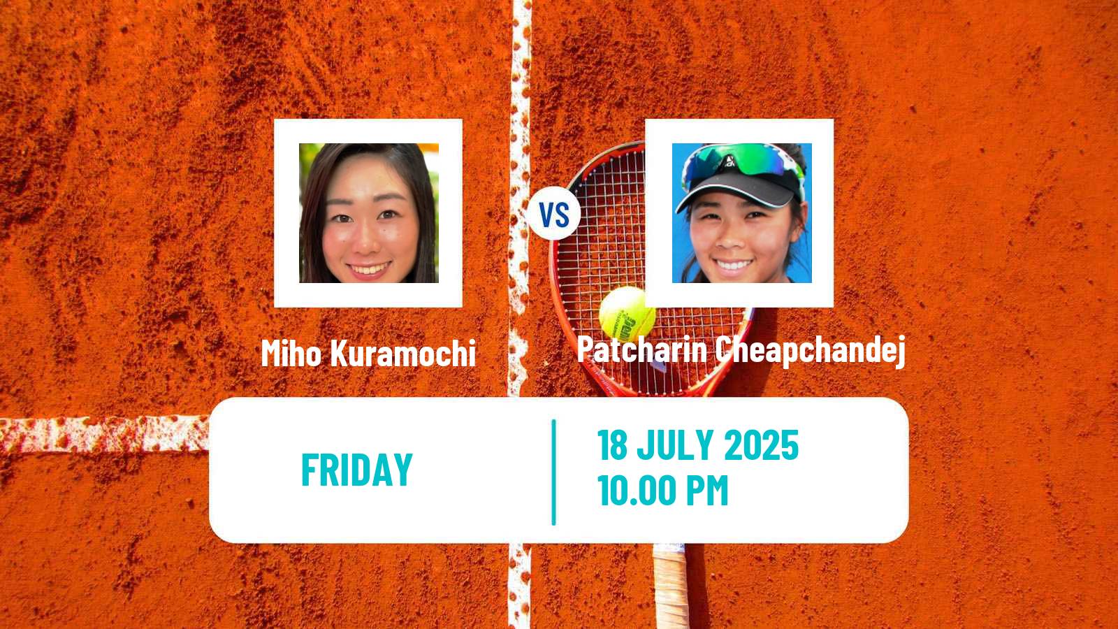 Tennis ITF W15 Nakhon Pathom Women Miho Kuramochi - Patcharin Cheapchandej