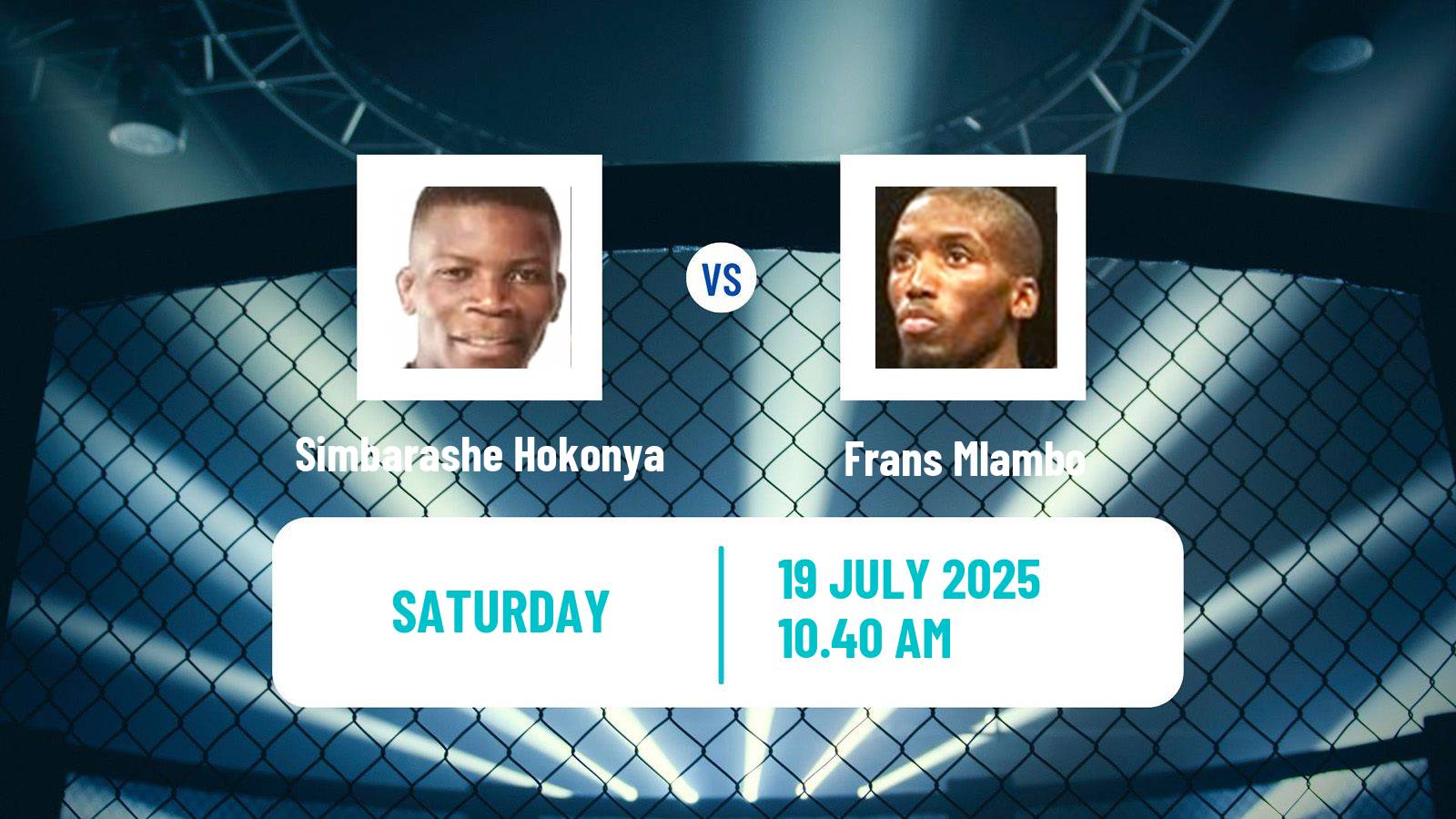 MMA Bantamweight Pfl Africa Tournament Men Simbarashe Hokonya - Frans Mlambo