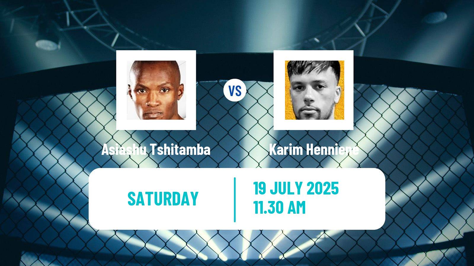 MMA Bantamweight Pfl Africa Tournament Men Asiashu Tshitamba - Karim Henniene