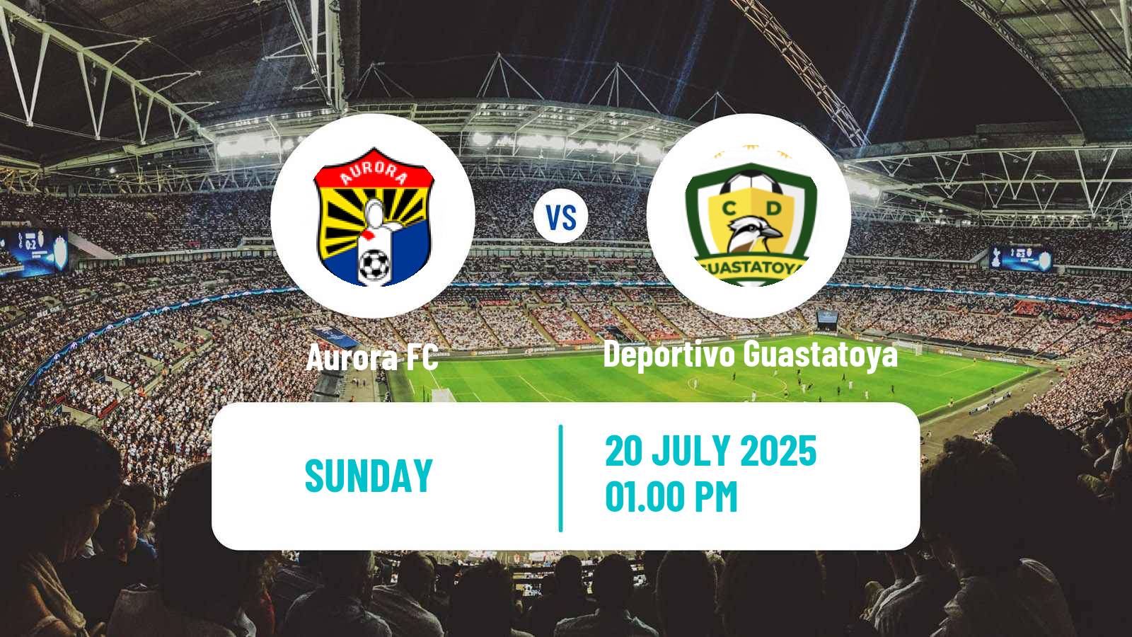 Soccer Guatemala Liga Nacional Aurora - Deportivo Guastatoya