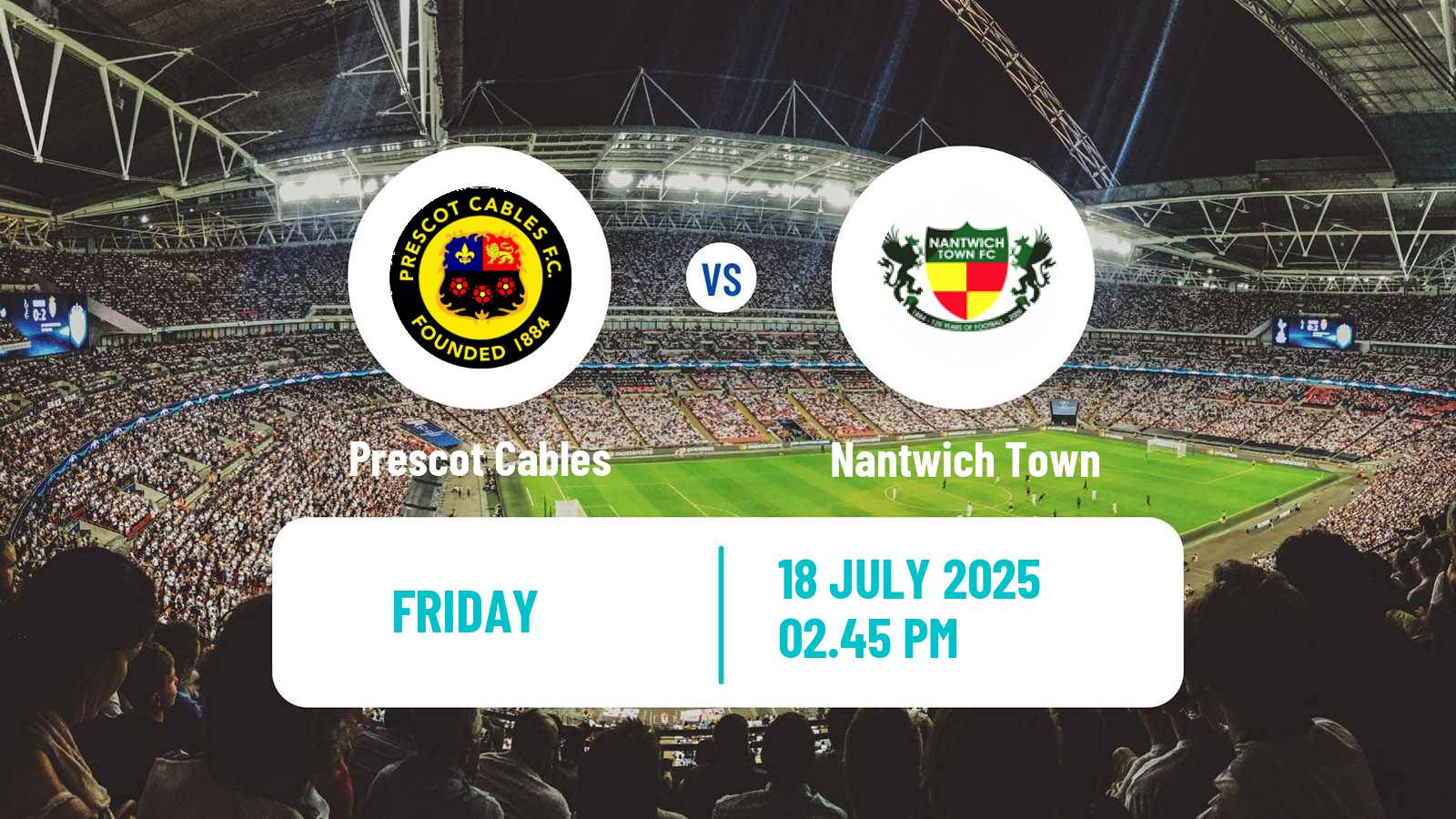 Soccer Club Friendly Prescot Cables - Nantwich Town