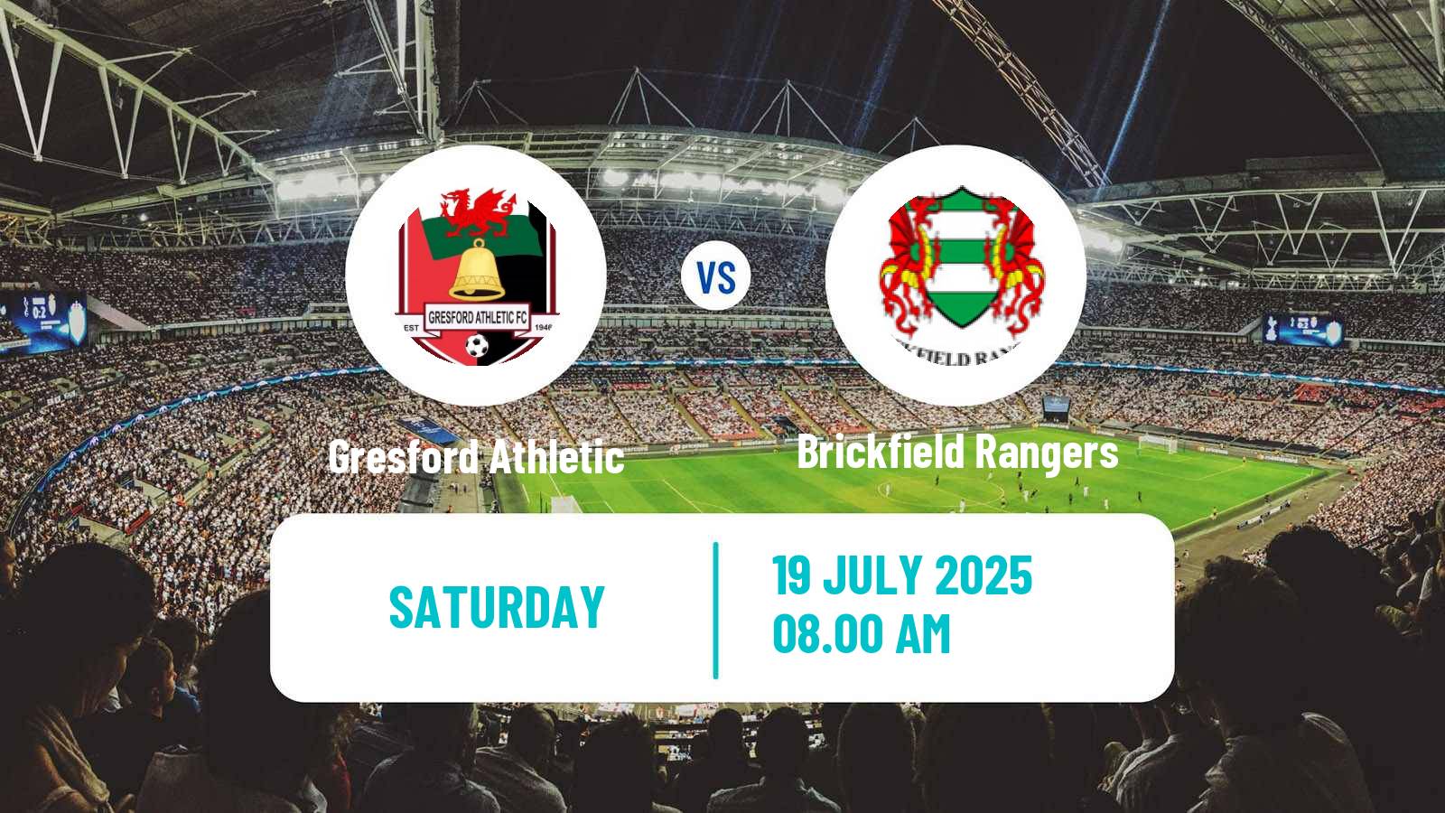 Soccer Welsh League Cup Gresford Athletic - Brickfield Rangers