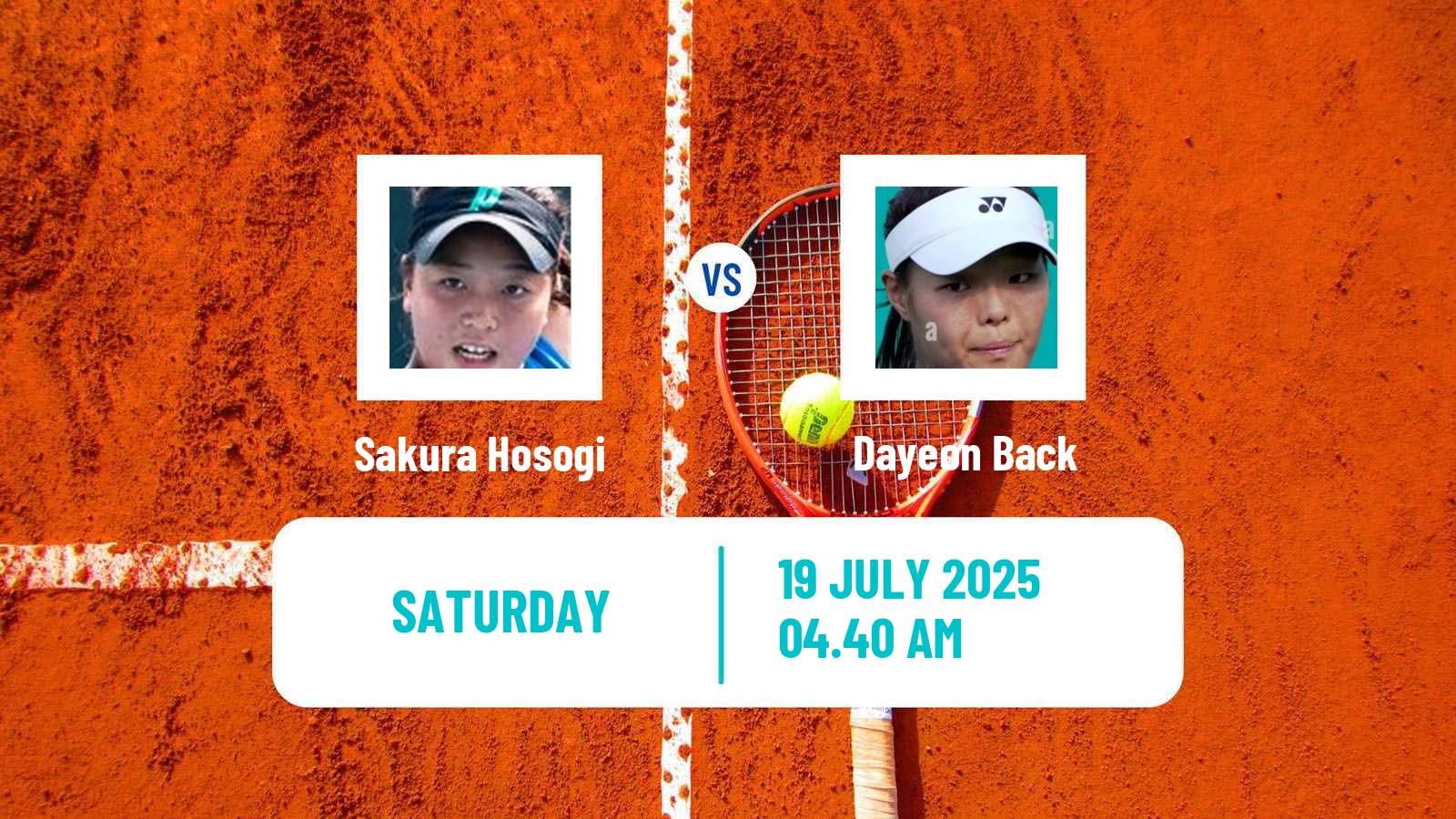 Tennis ITF W35 Monastir 2 Women Sakura Hosogi - Dayeon Back
