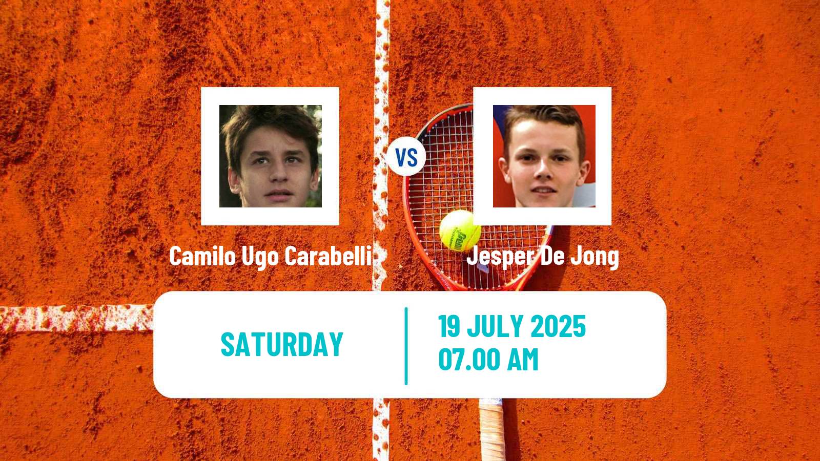 Tennis ATP Bastad Camilo Ugo Carabelli - Jesper De Jong
