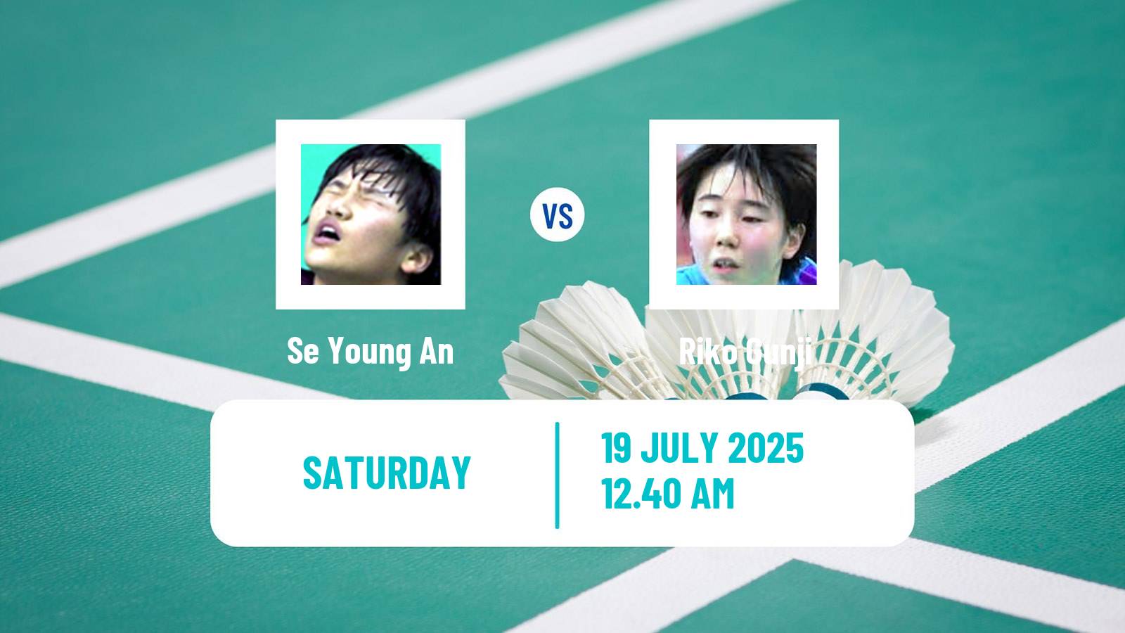 Badminton BWF World Tour Japan Open Women Se Young An - Riko Gunji