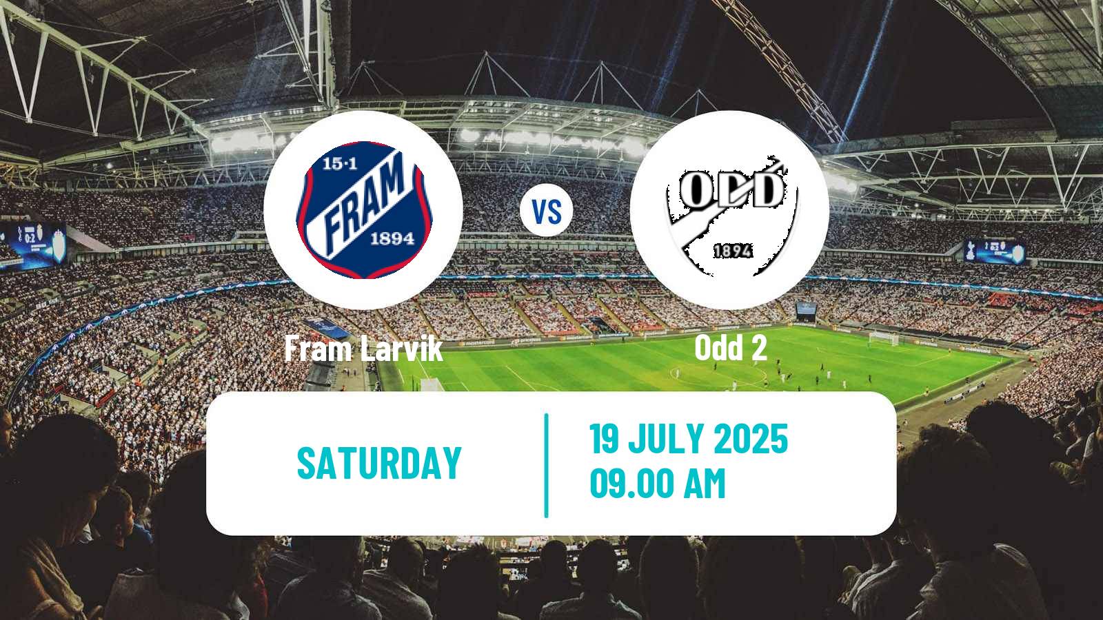 Soccer Norwegian Division 3 - Group 6 Fram Larvik - Odd 2